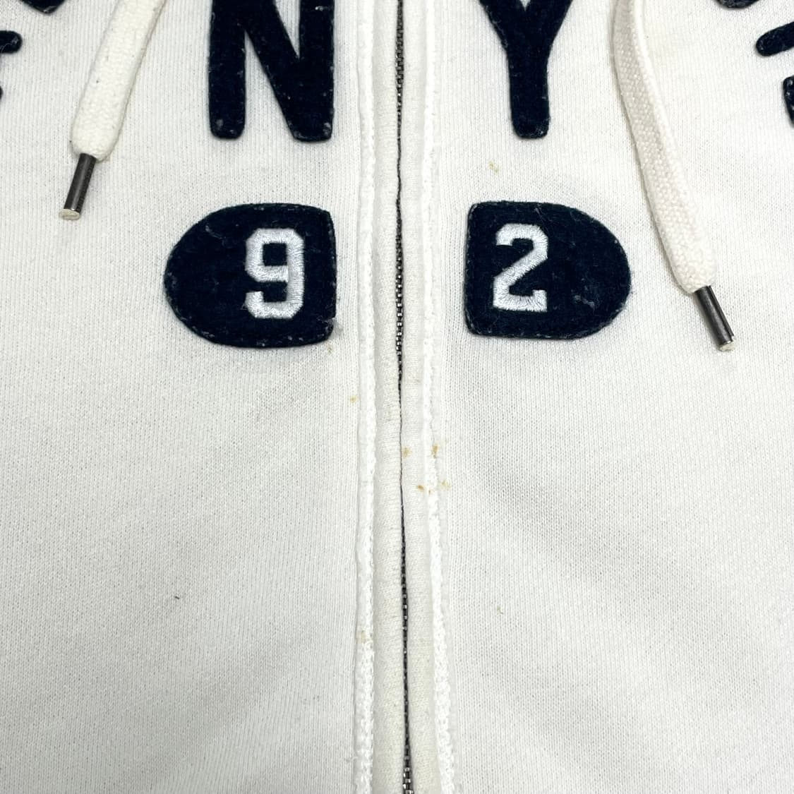 아베크롬비 스펠로고 화이트 기모 후드집업 여성M 상품이미지4