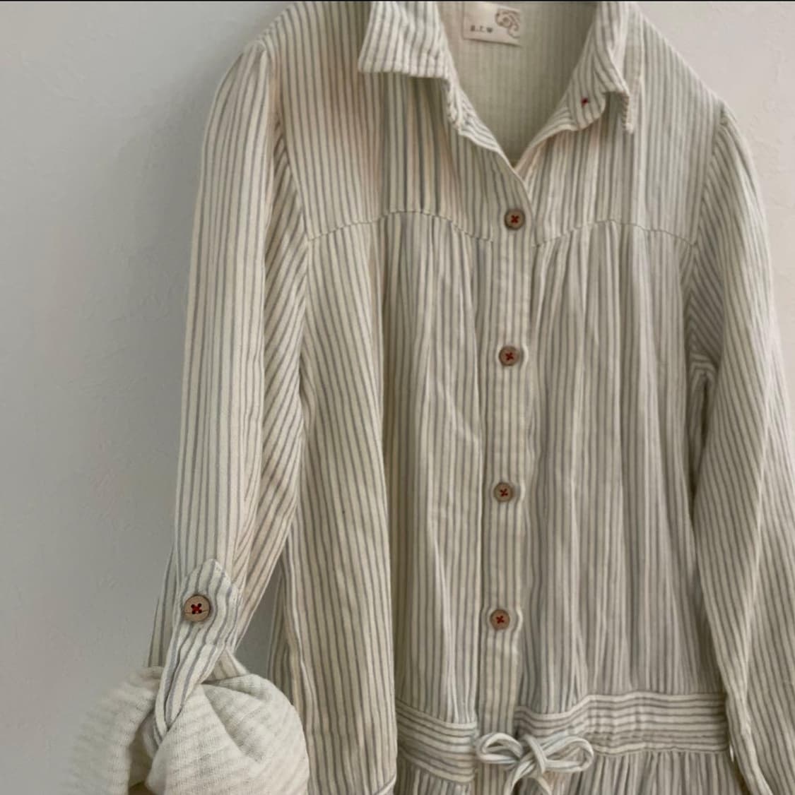 빈티지 arrow 스트라이프 셔츠원피스 상품이미지4