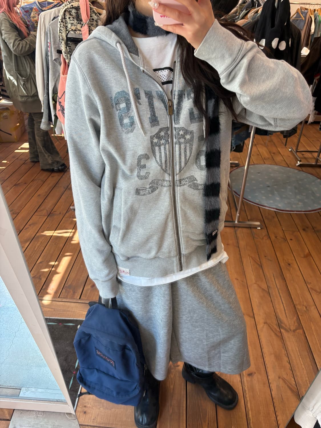리바이스 그레이 후드집업 상품이미지2