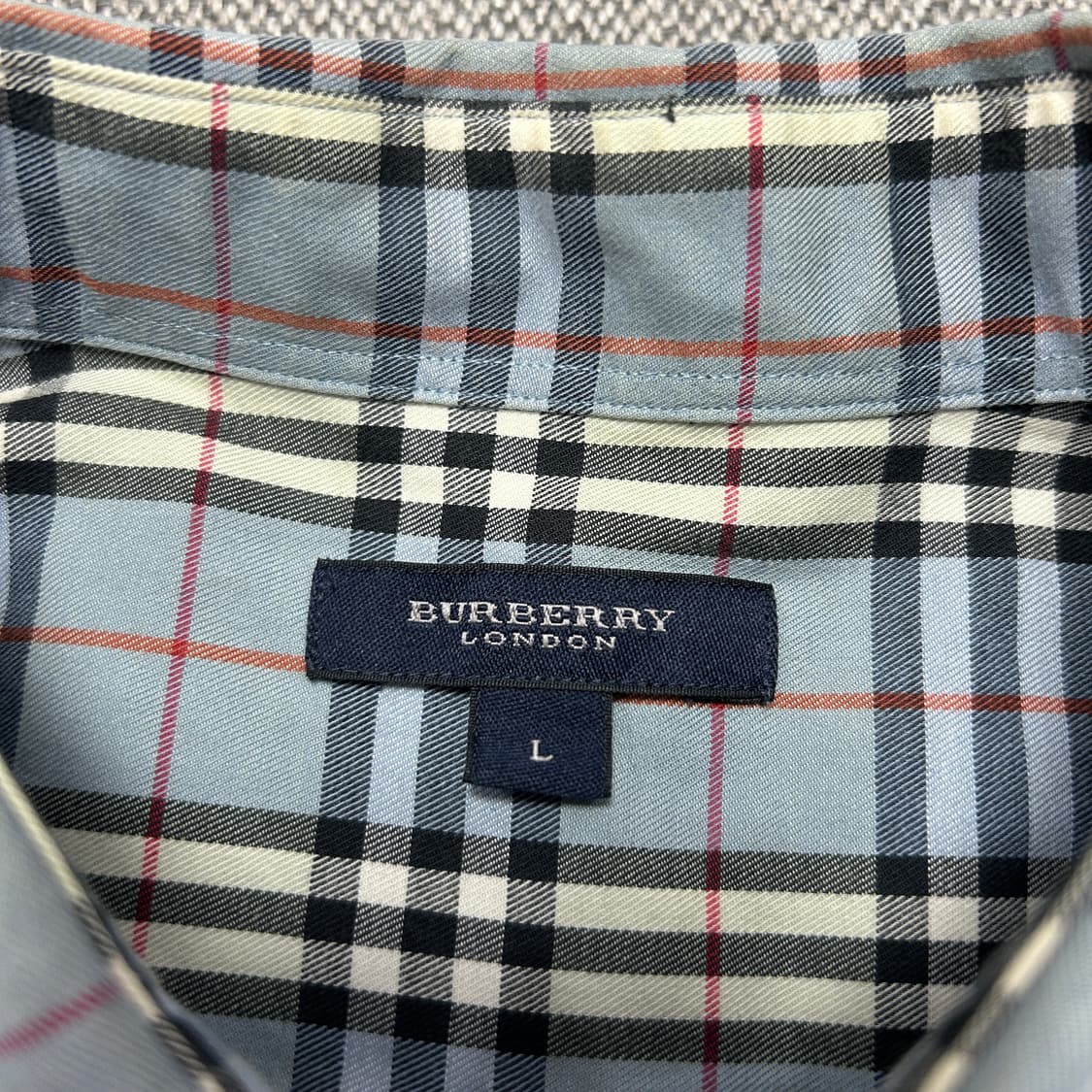 버버리 베이비블루 노바체크 셔츠(L) 상품이미지2