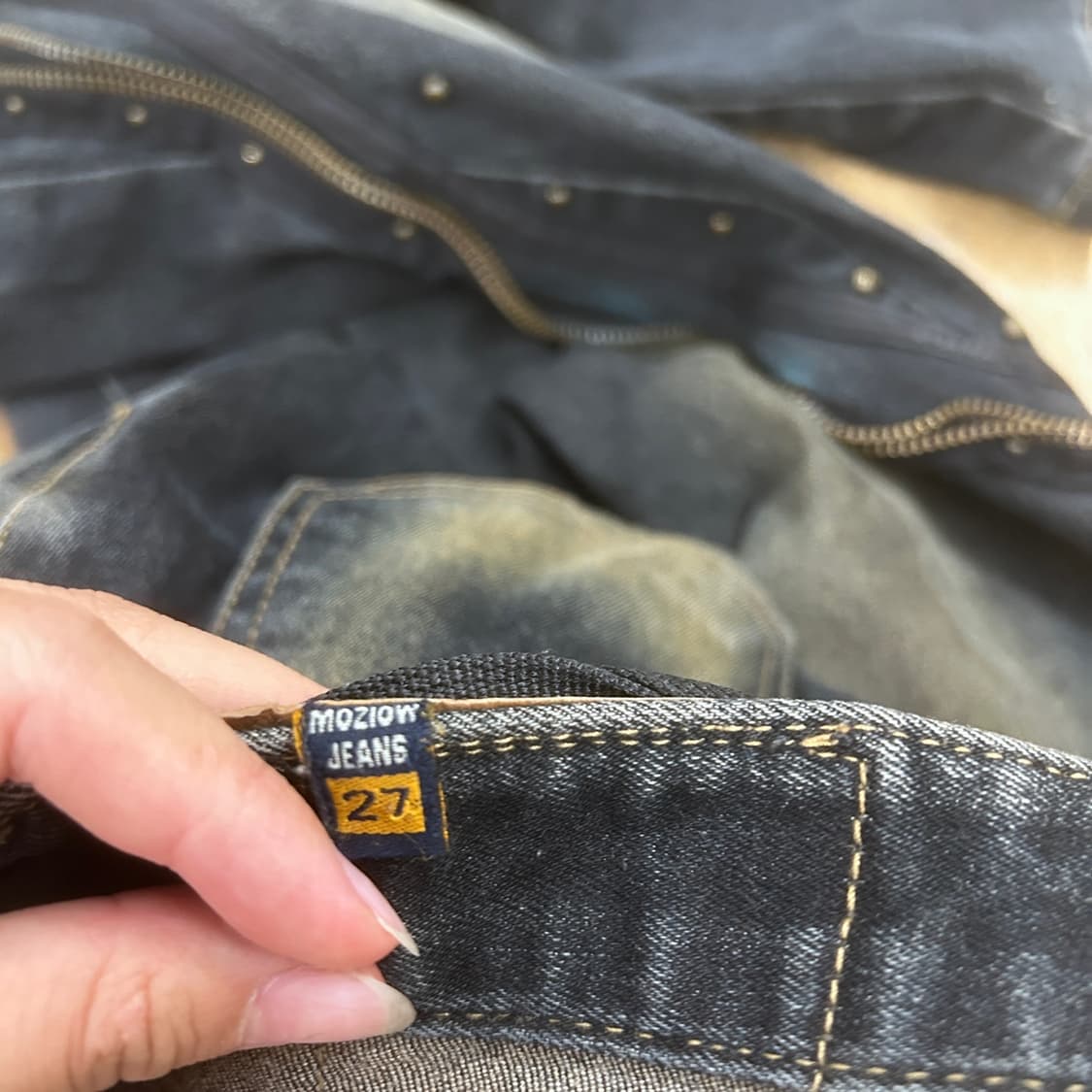 [정품/27] moziow jeans 워싱 데님팬츠 상품이미지6