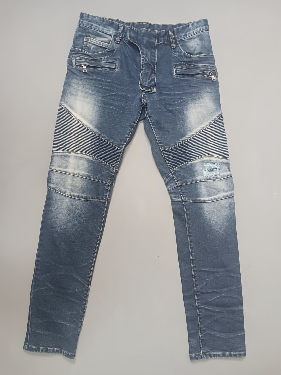 [30] 발망 디스 래더패치 바이커진 청바지 상품이미지1