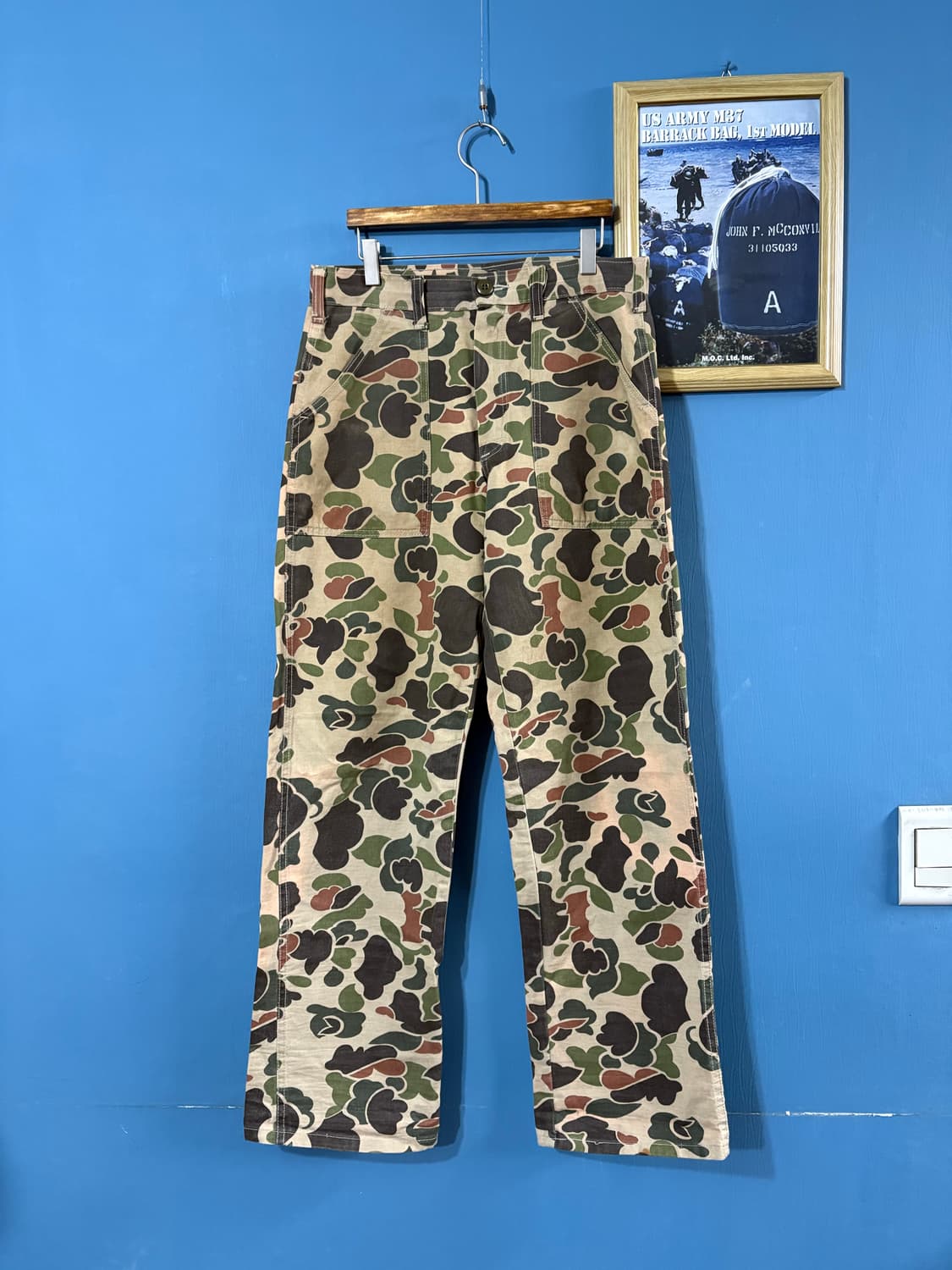 90's USA Gung ho duck camo fatigue pant. 상품이미지1