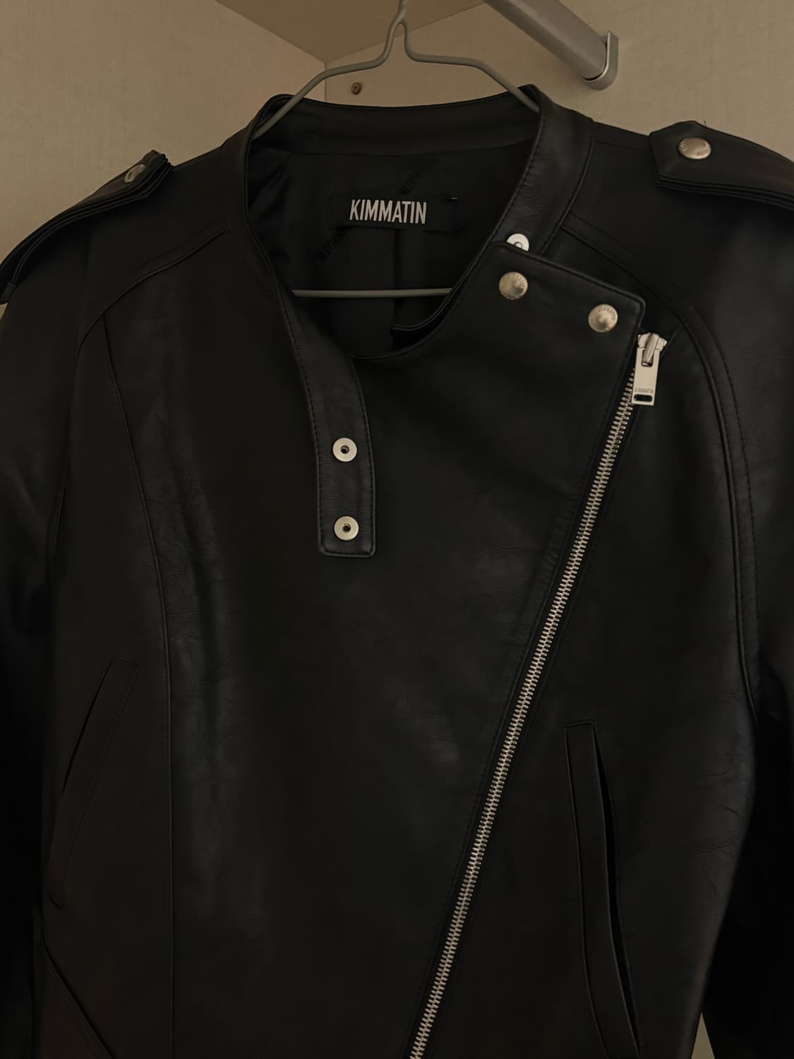 마뗑킴 라이더 가죽자켓 라글란 레더점퍼 레더자켓 킴마틴 MATIN KIM 상품이미지1