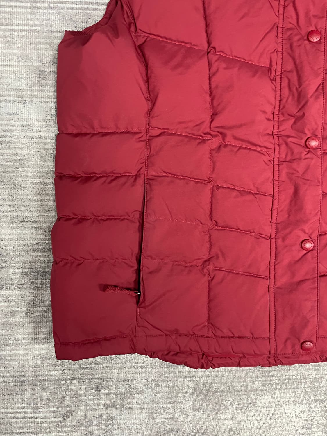 vtg  L.L.Bean 바둑판 퀼팅 다운베스트 상품이미지3