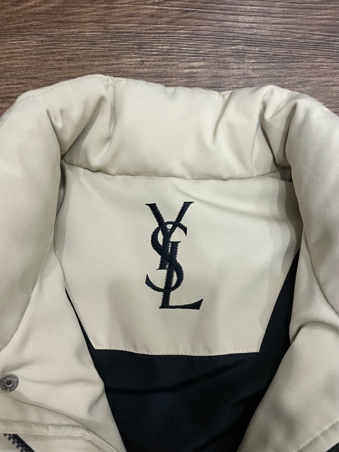 90s 입생로랑 YSL 구스다운 푸퍼 패딩 점퍼 베이지 상품이미지8