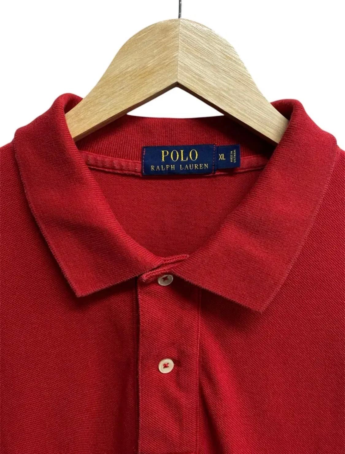폴로 랄프로렌 레드 피케 반팔티 XL 상품이미지4