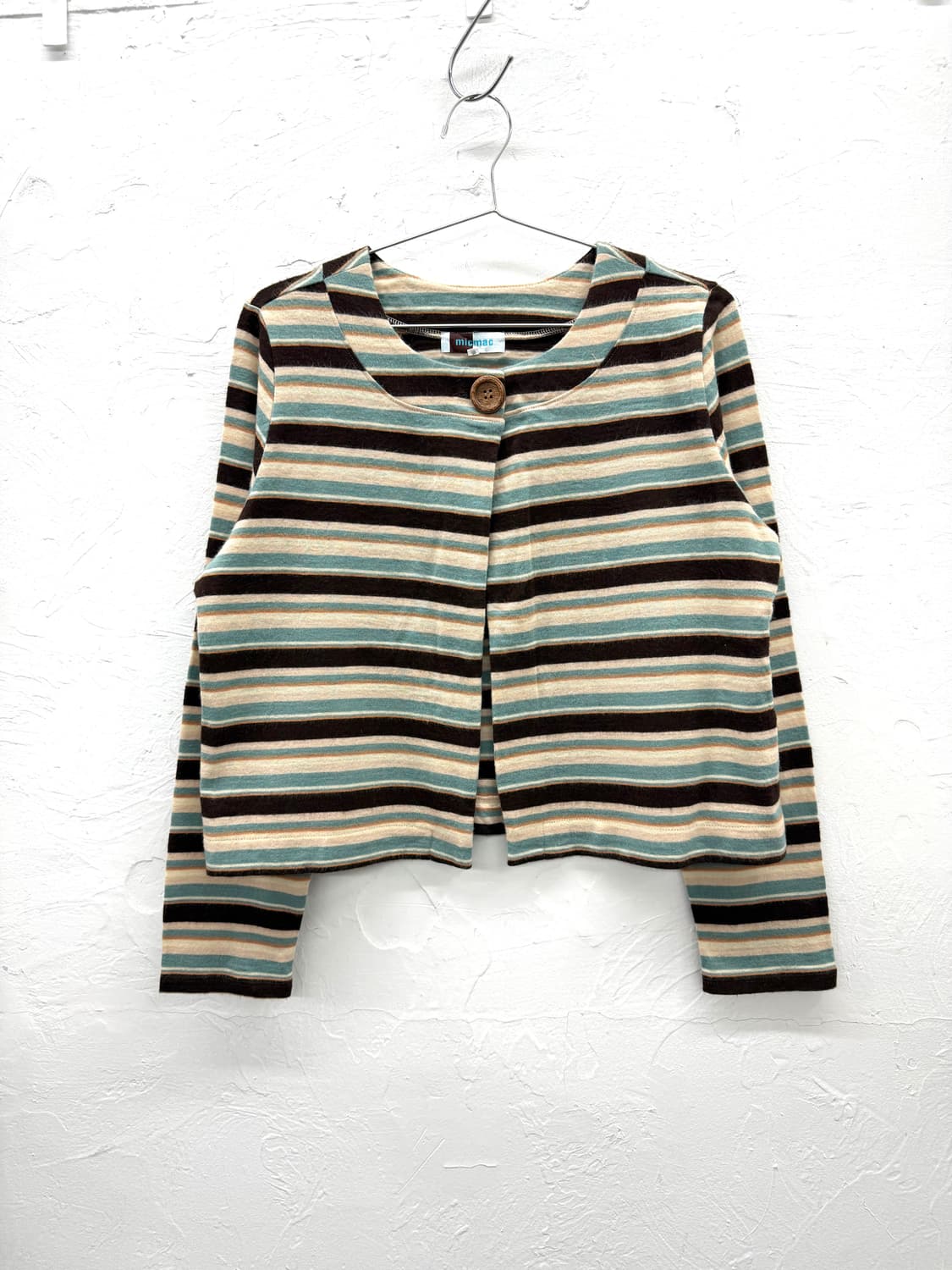 micmac 스트라이프 버튼 슬릿 니트 탑 상품이미지1