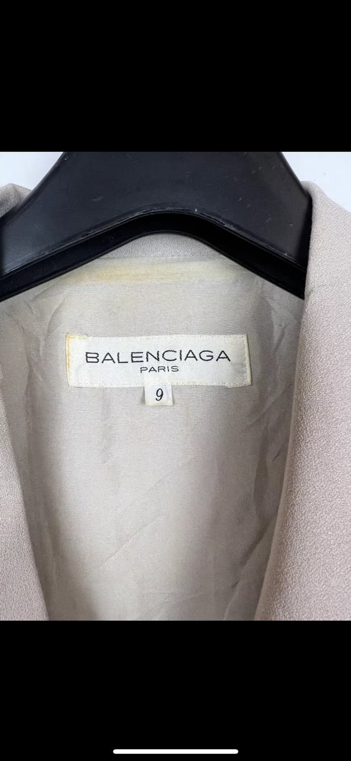 L008 발렌시아가 80-90s 더블 브레스트 플리츠 원피스 W-M 상품이미지3