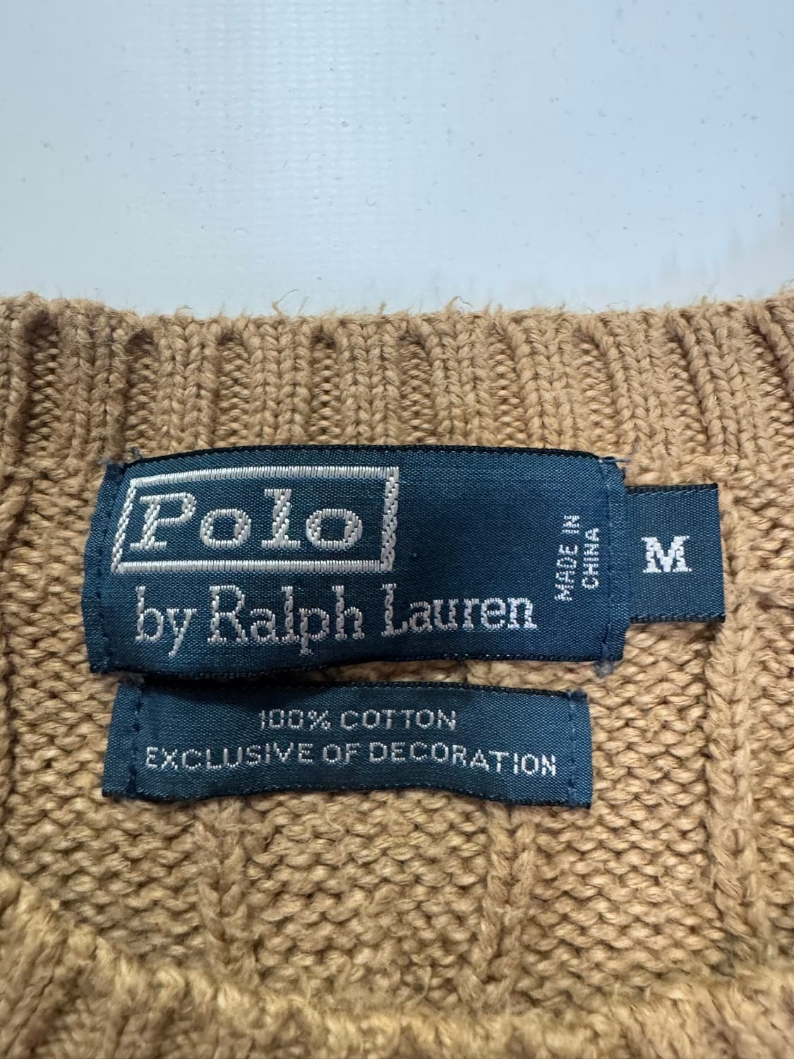 폴로랄프로렌 꽈배기 베이지 니트(M 사이즈) 상품이미지3