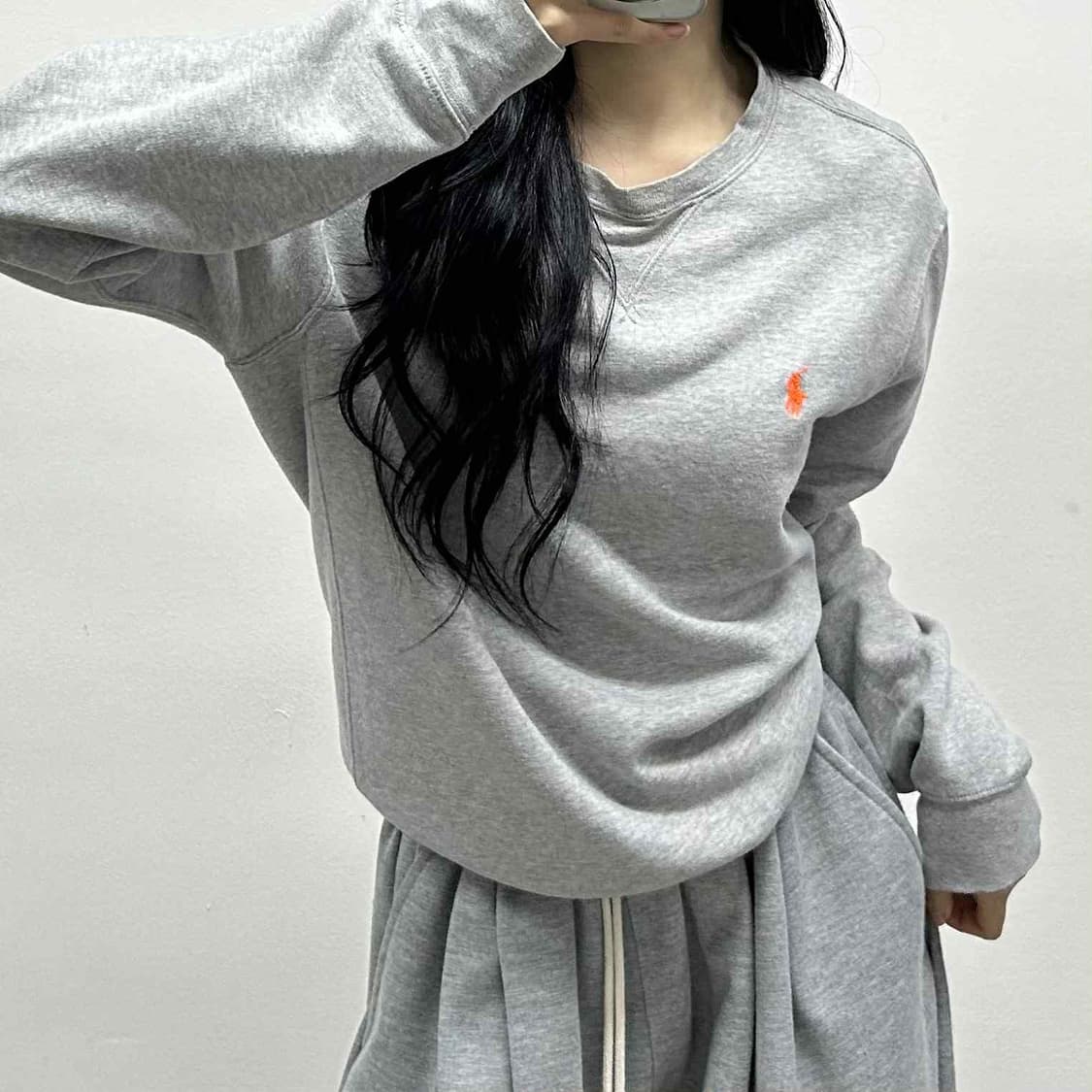 폴로 랄프로렌 그레이 스웨트셔츠 크루넥 맨즈라인 맨투맨(M) 상품이미지1