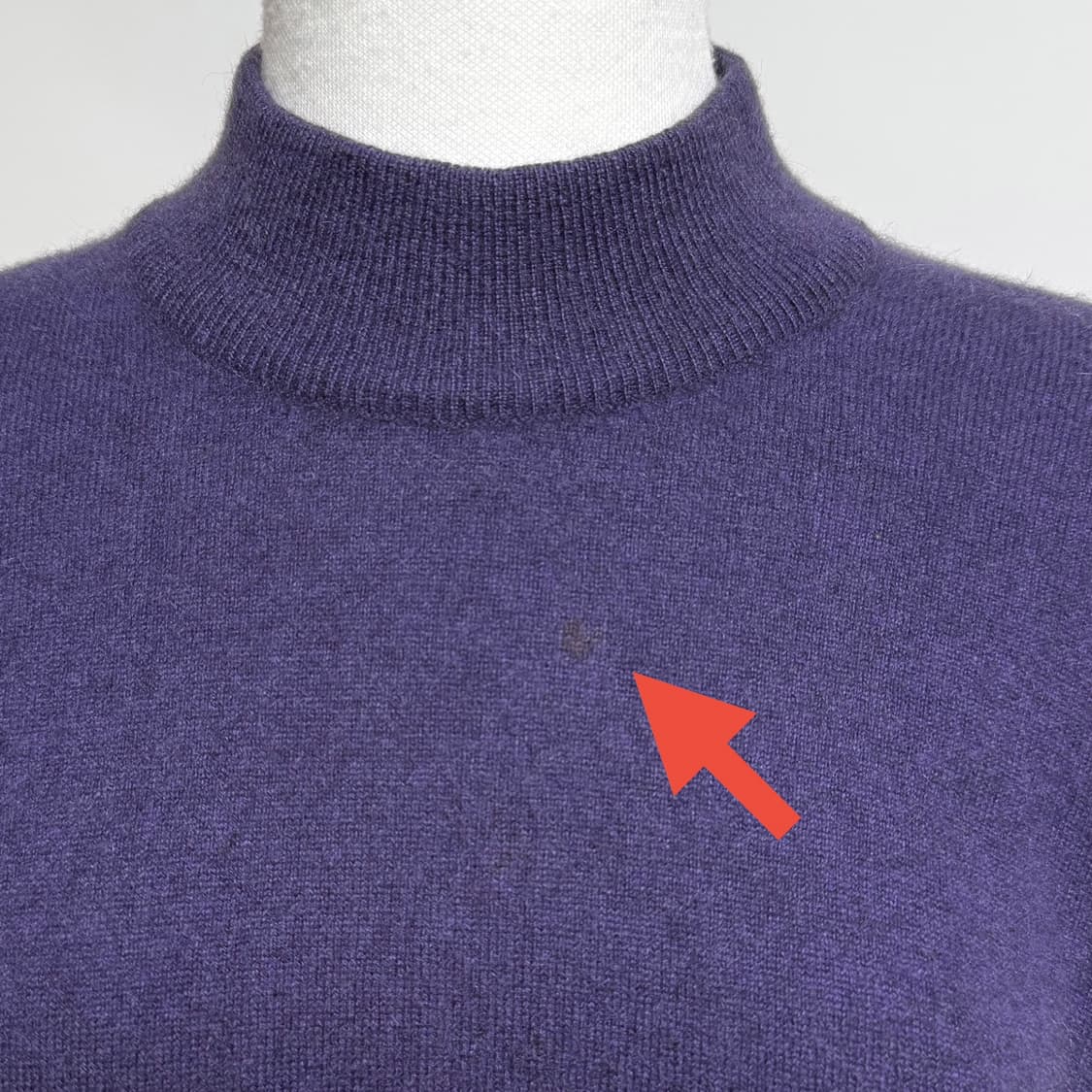 [캐시미어 100%] 딥 바이올렛 하프넥 반폴라 니트 상품이미지4