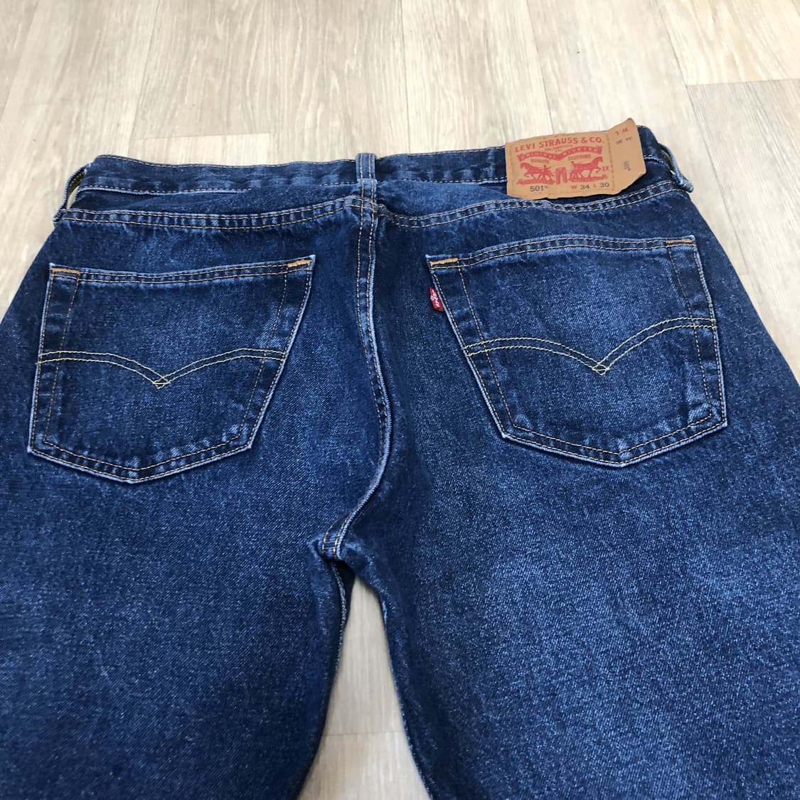 (34) 리바이스 Levi's 501 스트레이트핏 워시드 중청 데님 상품이미지8