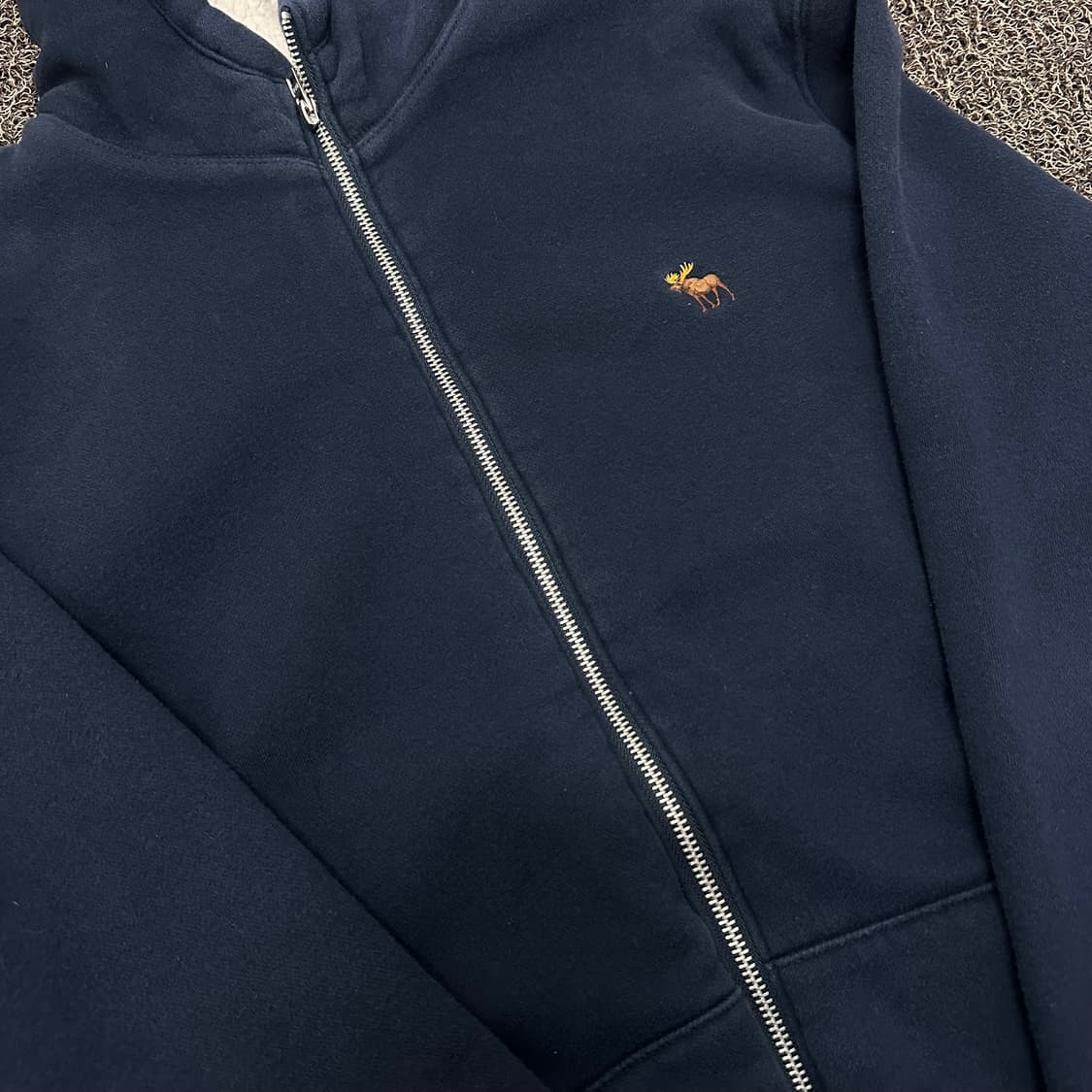 아베크롬비 뽀글이 털 후드집업 네이비 XL 상품이미지2