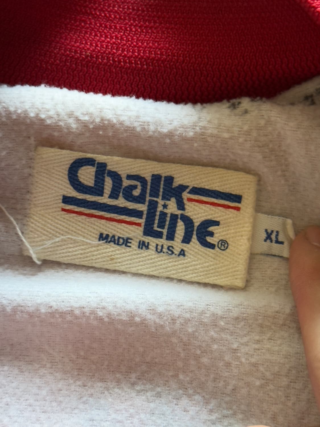 90s USA Chalk Line satin varsity Jacket 상품이미지9