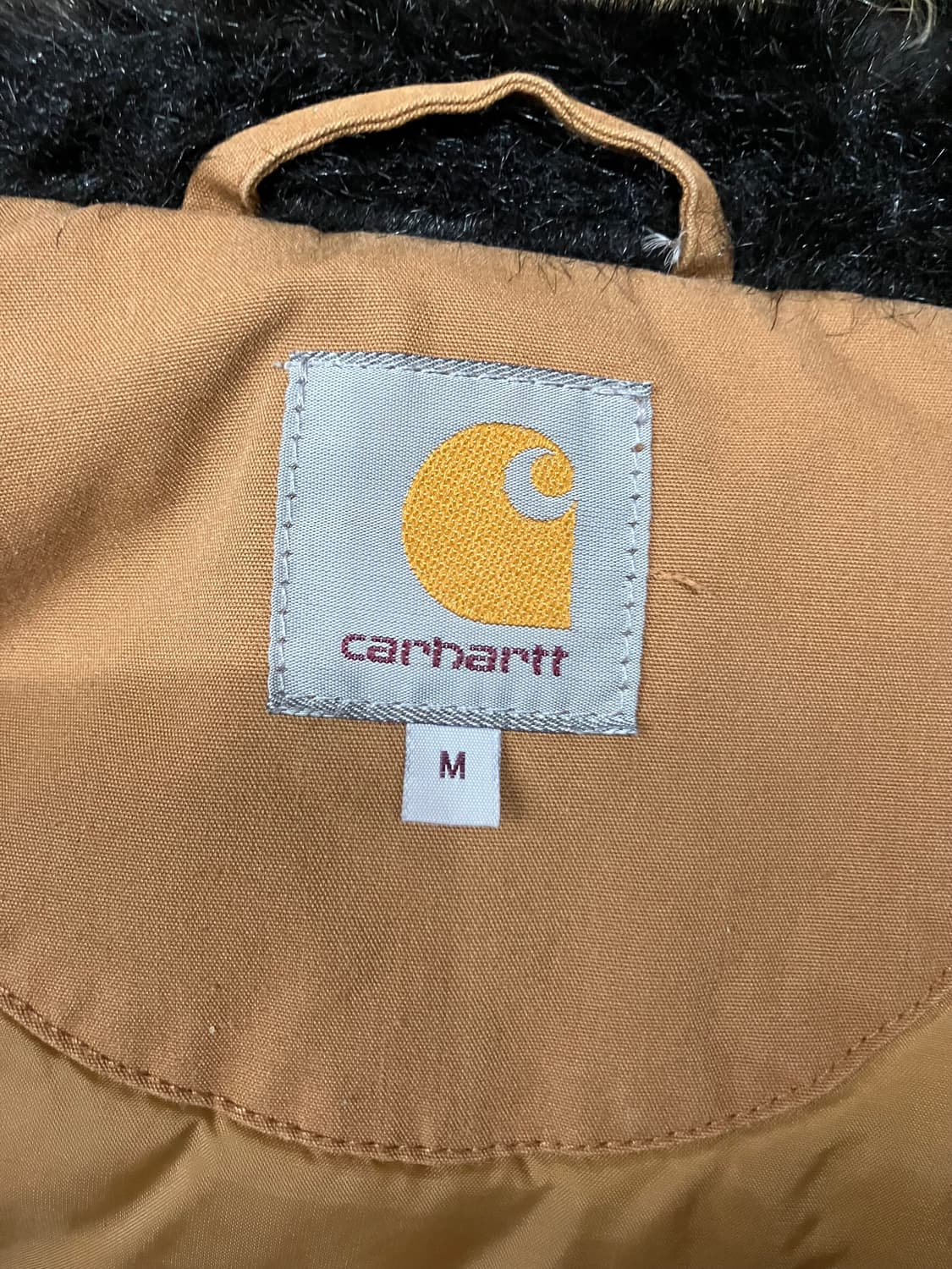 칼하트 브라운 퍼 후드 패딩 점퍼 M 상품이미지4