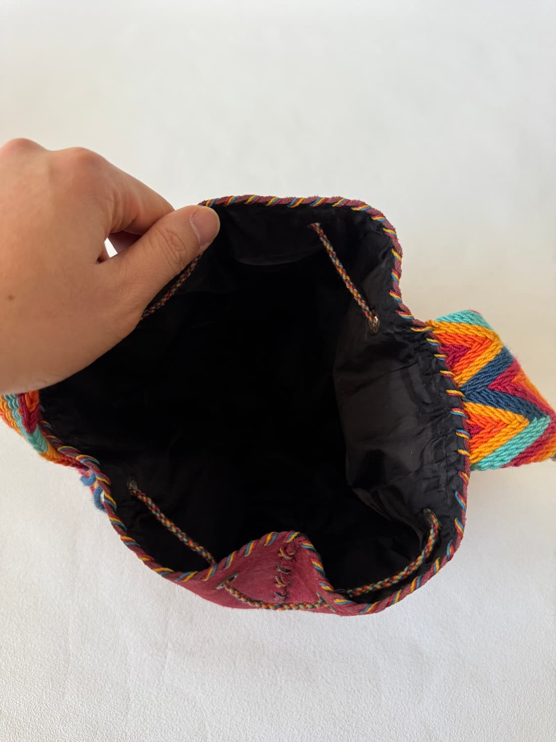 Pre owned 스웨이드 원통백 상품이미지7