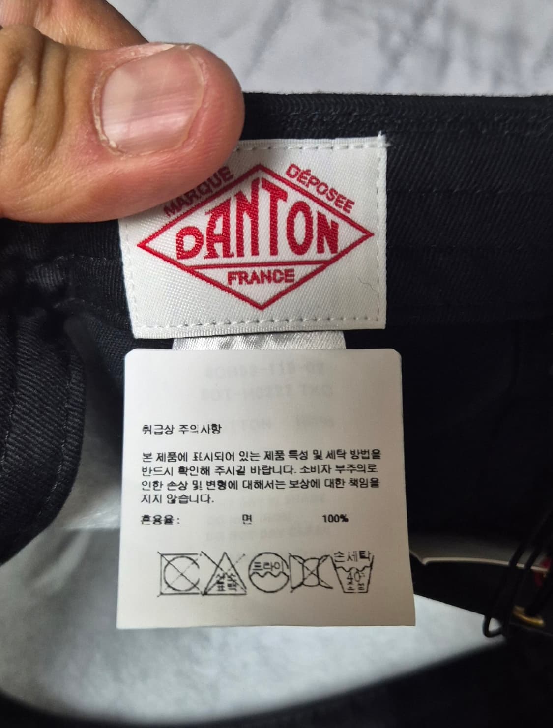 단톤 6패널 볼캡 블랙 새상품 상품이미지8