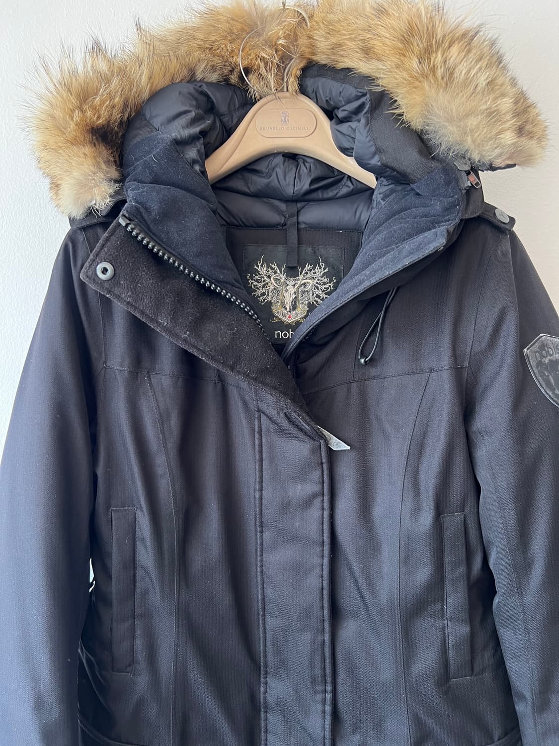 노비스 여성 블랙 덕다운패딩점퍼 후드패딩점퍼 상품이미지1