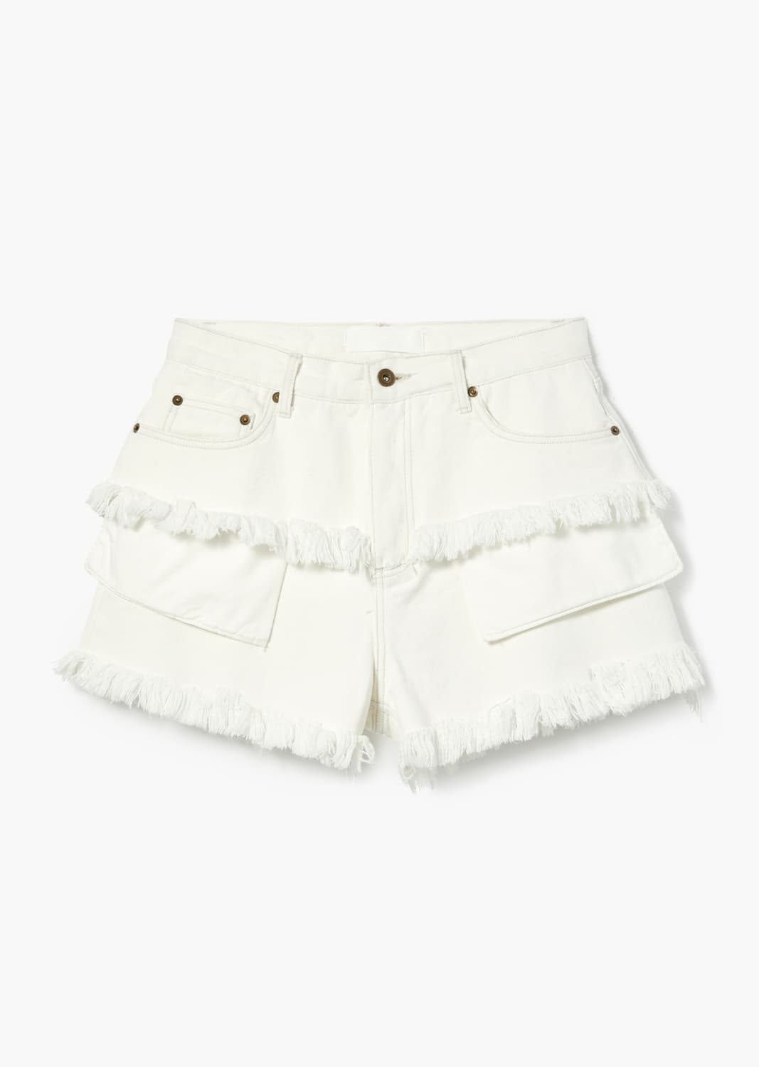 에스이오 포켓 레이어드 데님 쇼츠 에크루 상품이미지6