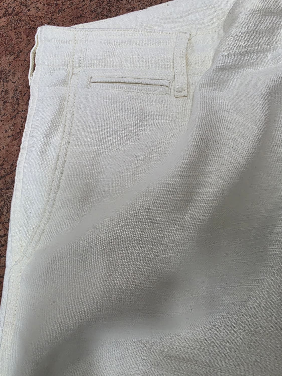 무신사스탠다드 백 사틴 오피서 팬츠 크림 36 상품이미지4