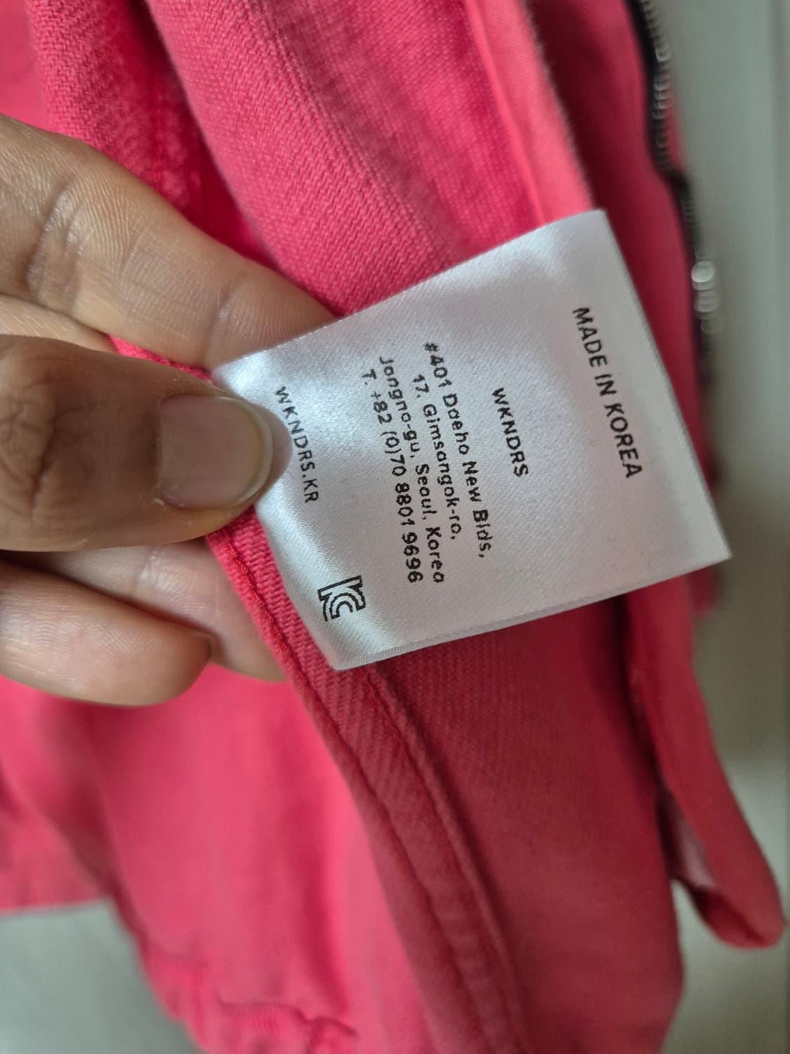 위캔더스 데님 핑크   집업 카라점퍼  남성 M 상품이미지7