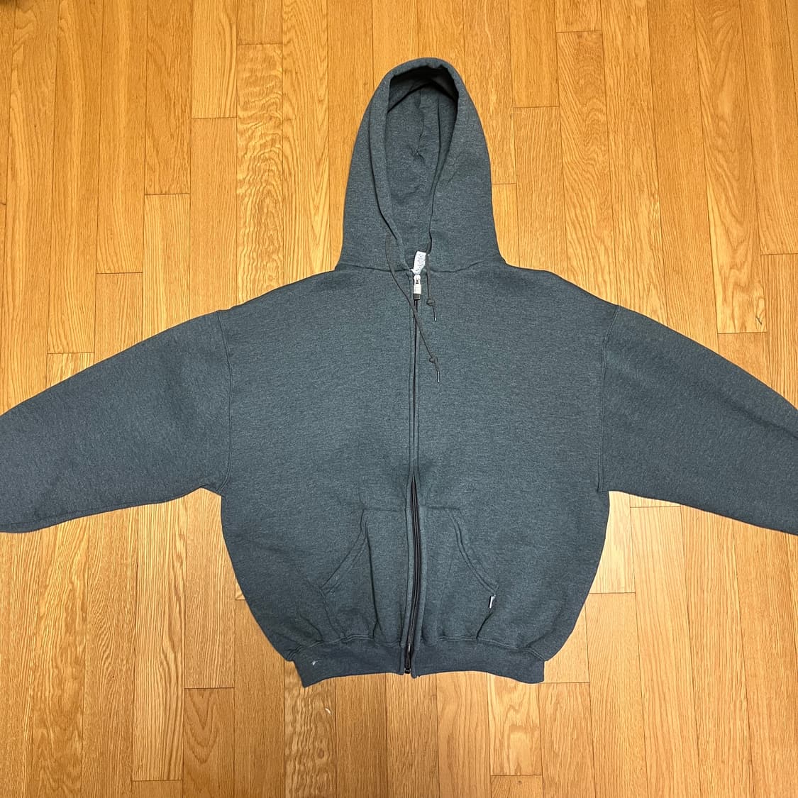 [L] 90s 빈티지 러셀 후드집업 슬레이트 그레이 상품이미지2