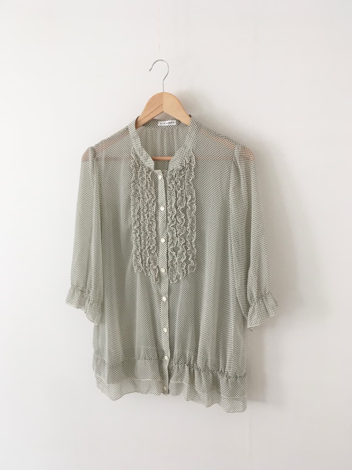 mini dot frill blouse 상품이미지1