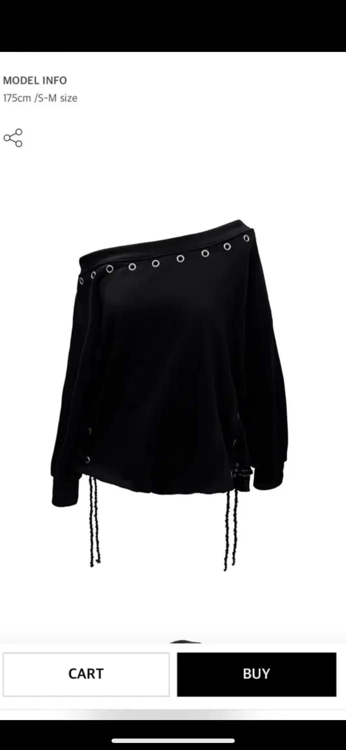 키묘 kimyo 아일렛 레이스 맨투맨  상품이미지1