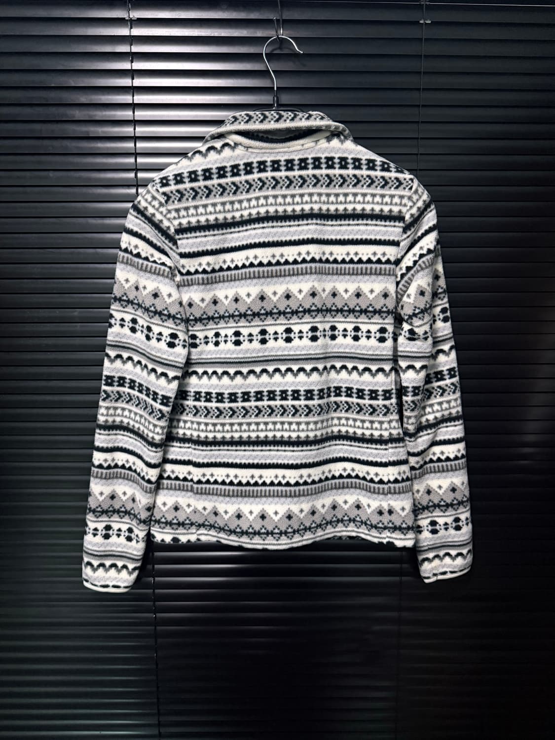 유니클로 노르딕 후리스 플리스 S 90 에스닉 눈 꽃 크리스마스 화이트  상품이미지4