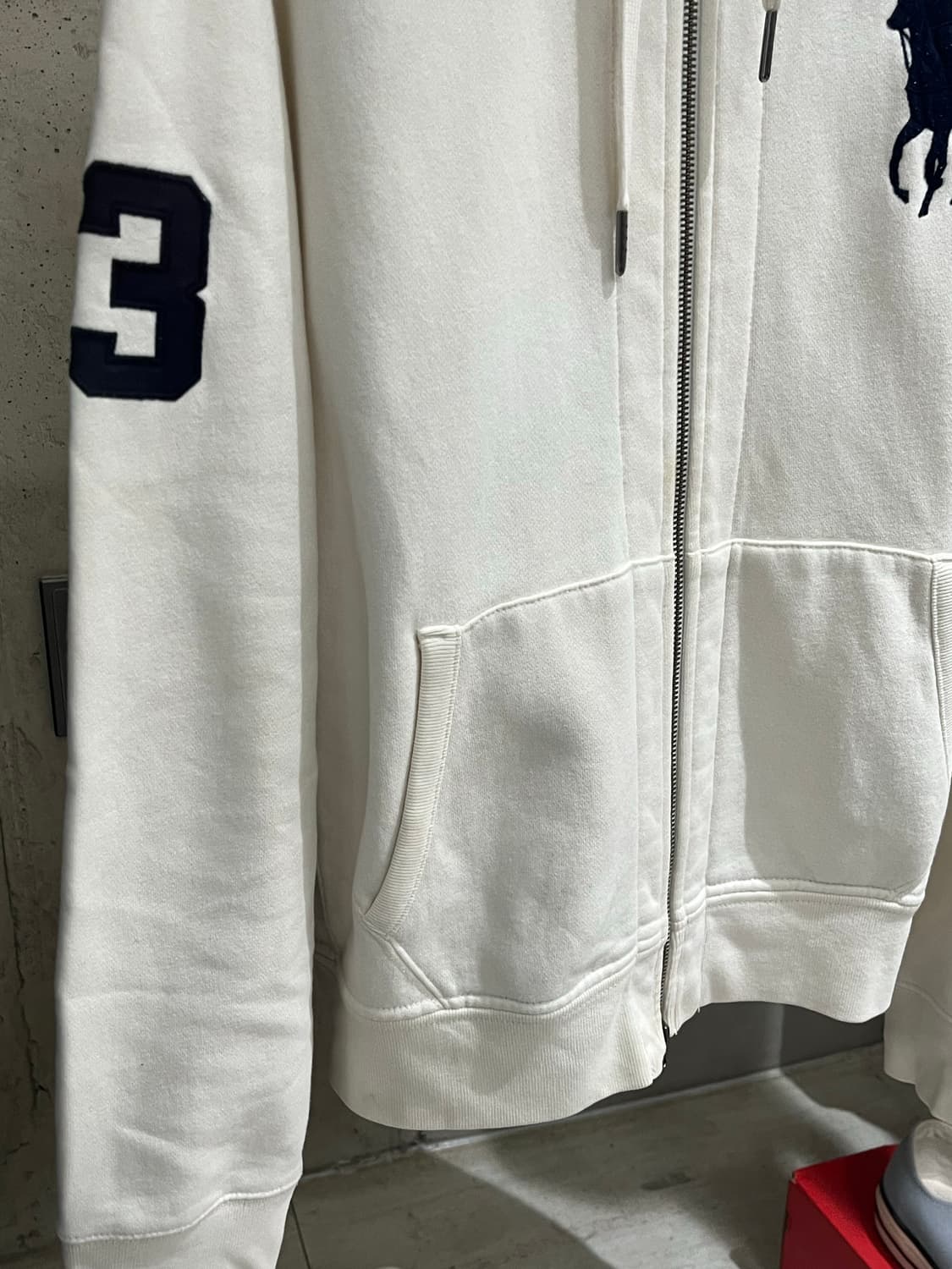 폴로 랄프로렌 빅포니 화이트 후드집업 상품이미지3