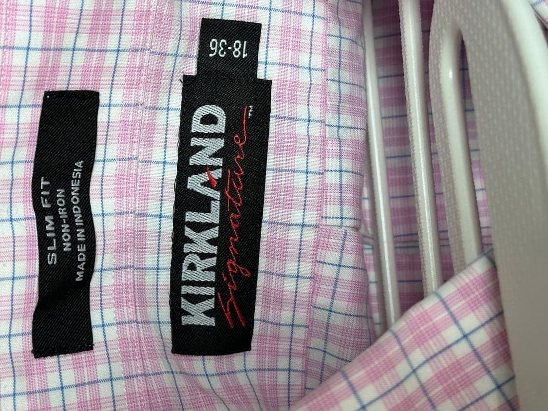 커클랜드 핑크 체크 긴팔 셔츠 상품이미지7