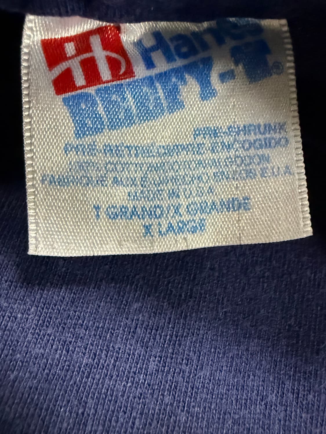 usa헤인즈 빈티지 티셔츠 네이비 싱글스티치 상품이미지3