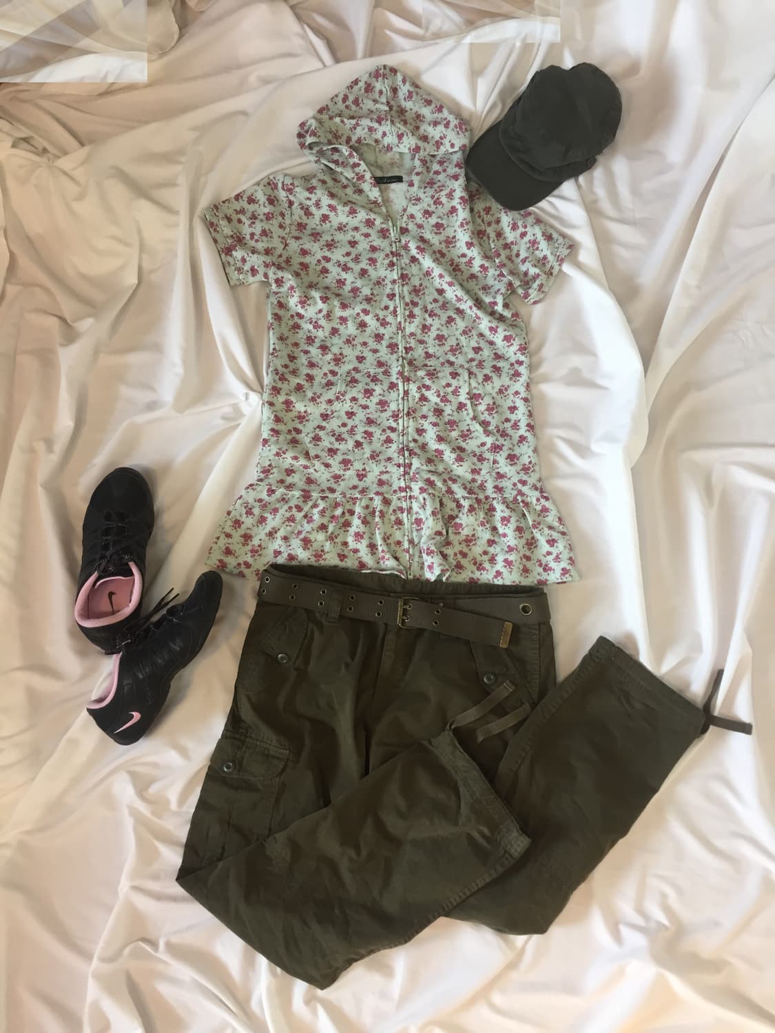 꽃 반팔후드 원피스 상품이미지2