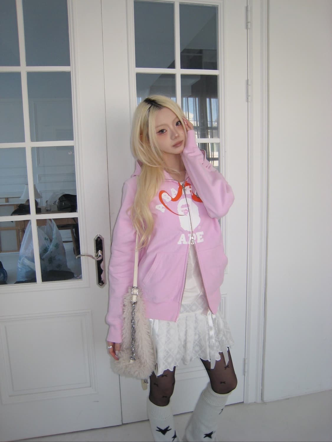 베이프 x 카우스 딸기 핑크 컬리지 후집 상품이미지4