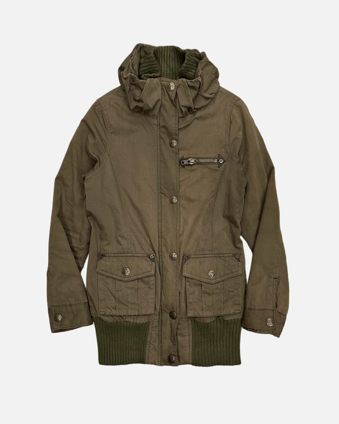 layered neck khaki jacket 상품이미지1