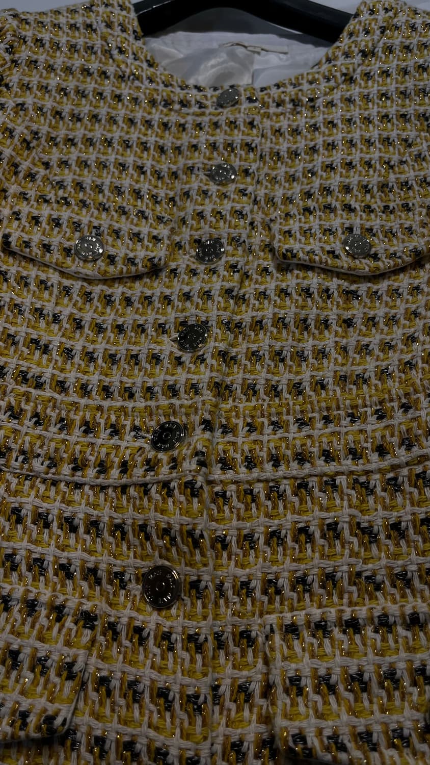 마쥬 maje 옐로우 트위드 원피스 상품이미지2