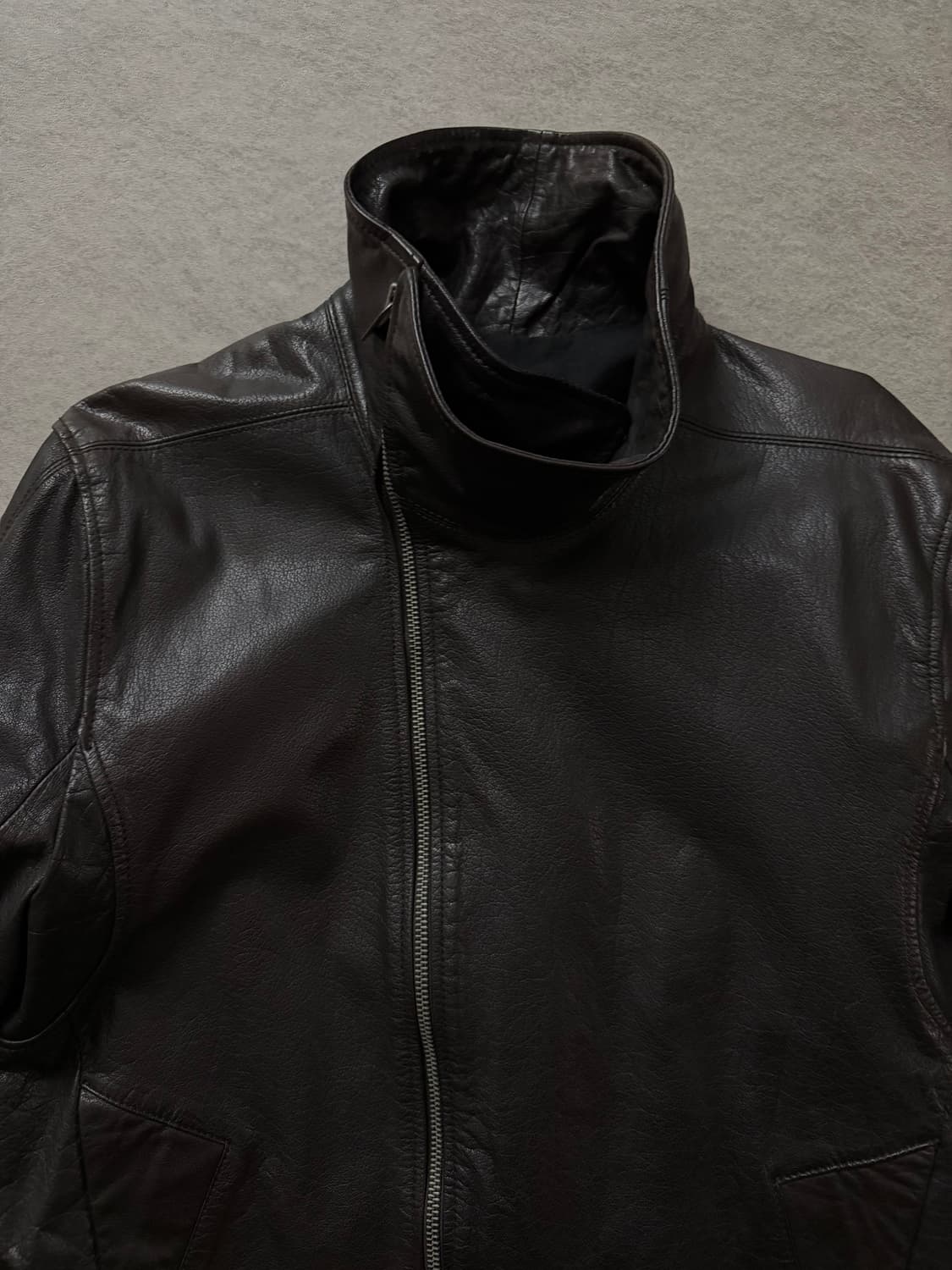 코데즈컴바인 비대칭 카우레더자켓 상품이미지4