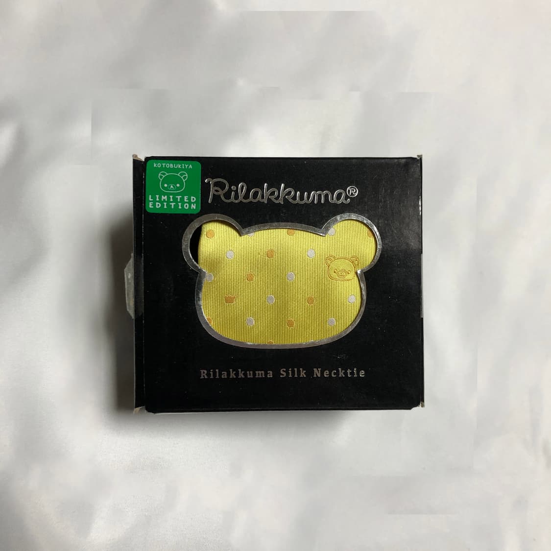 리락쿠마 도트 실크 넥타이 옐로우 상품이미지9