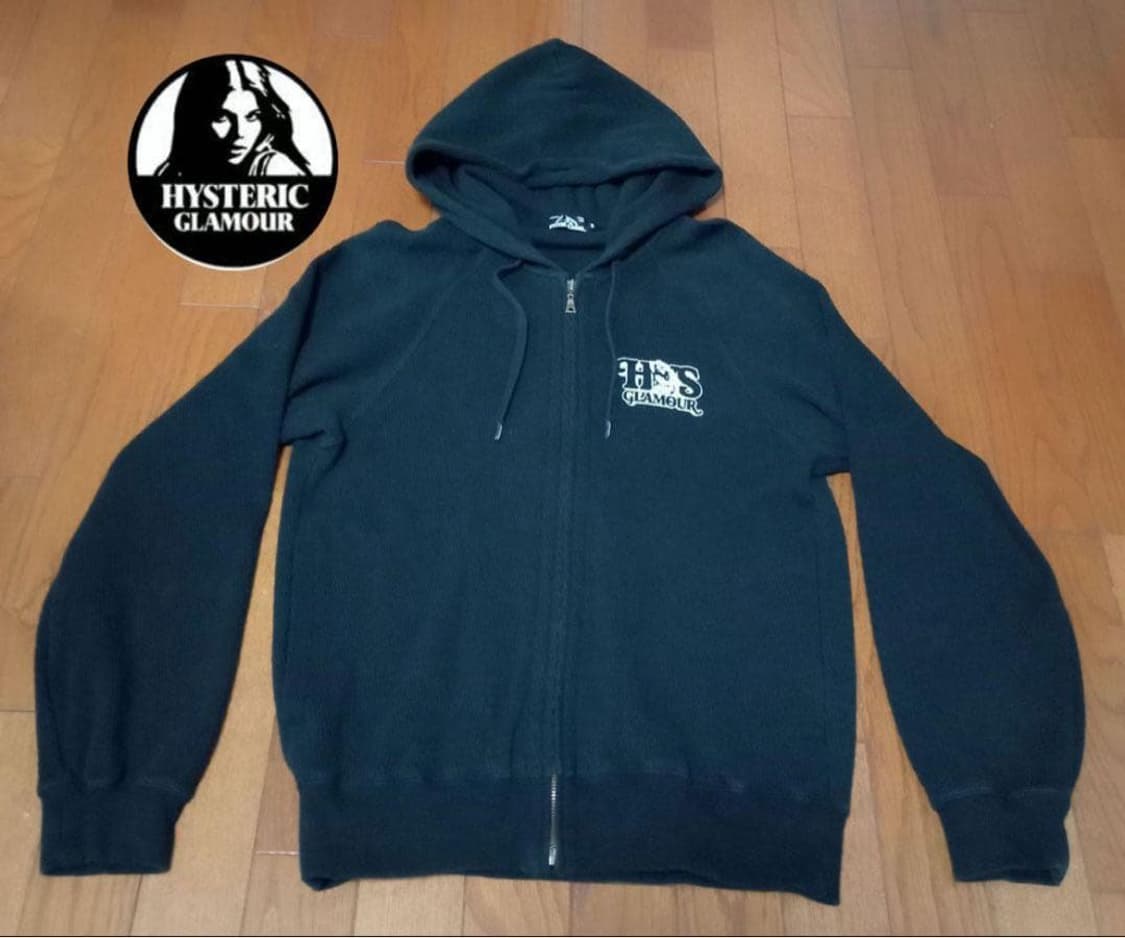 히스테릭 글래머 HYS 로고 자수 후드 집업 상품이미지1