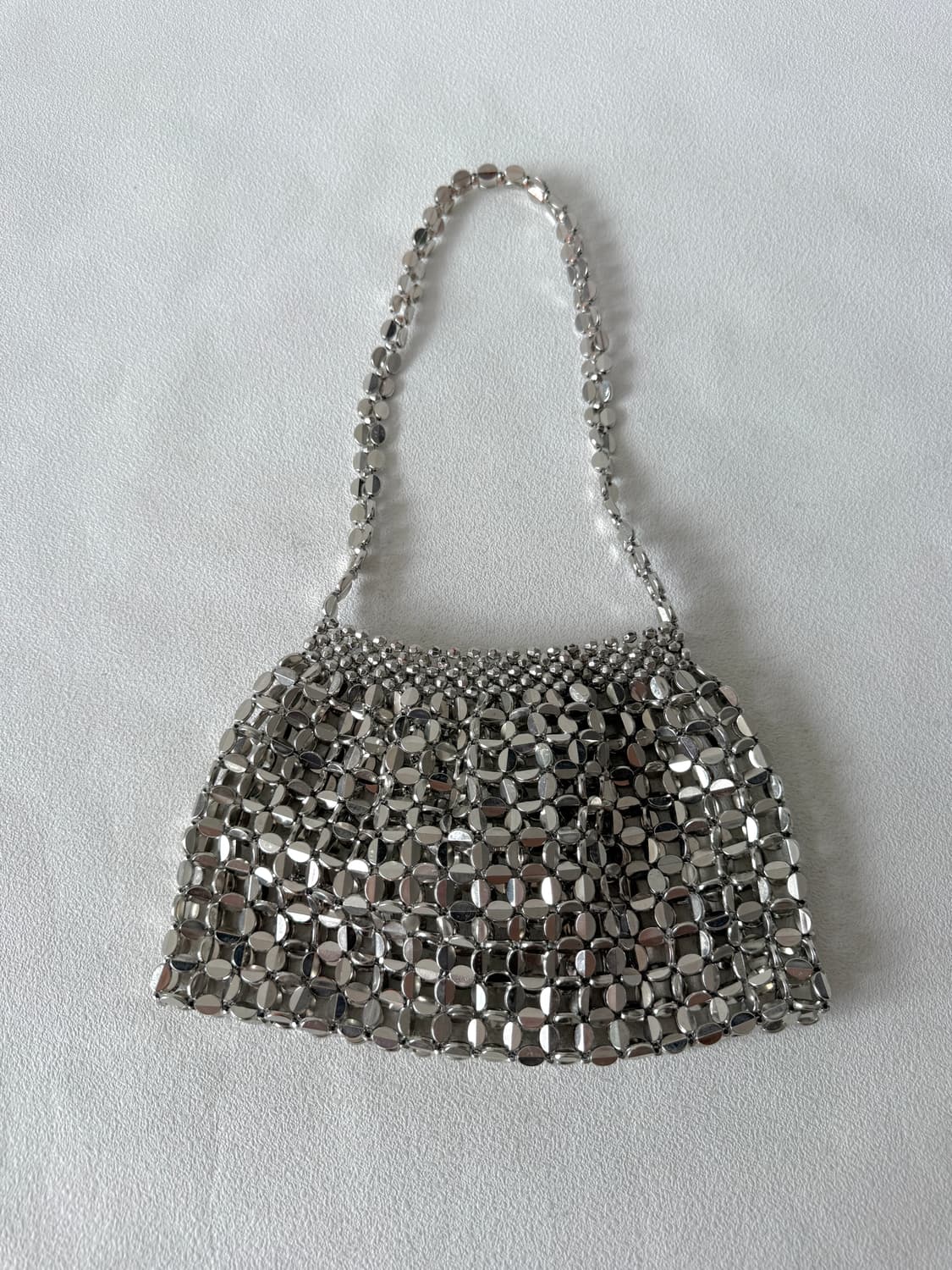 Pre owned 비즈 숄더백(메탈 도금) 상품이미지3