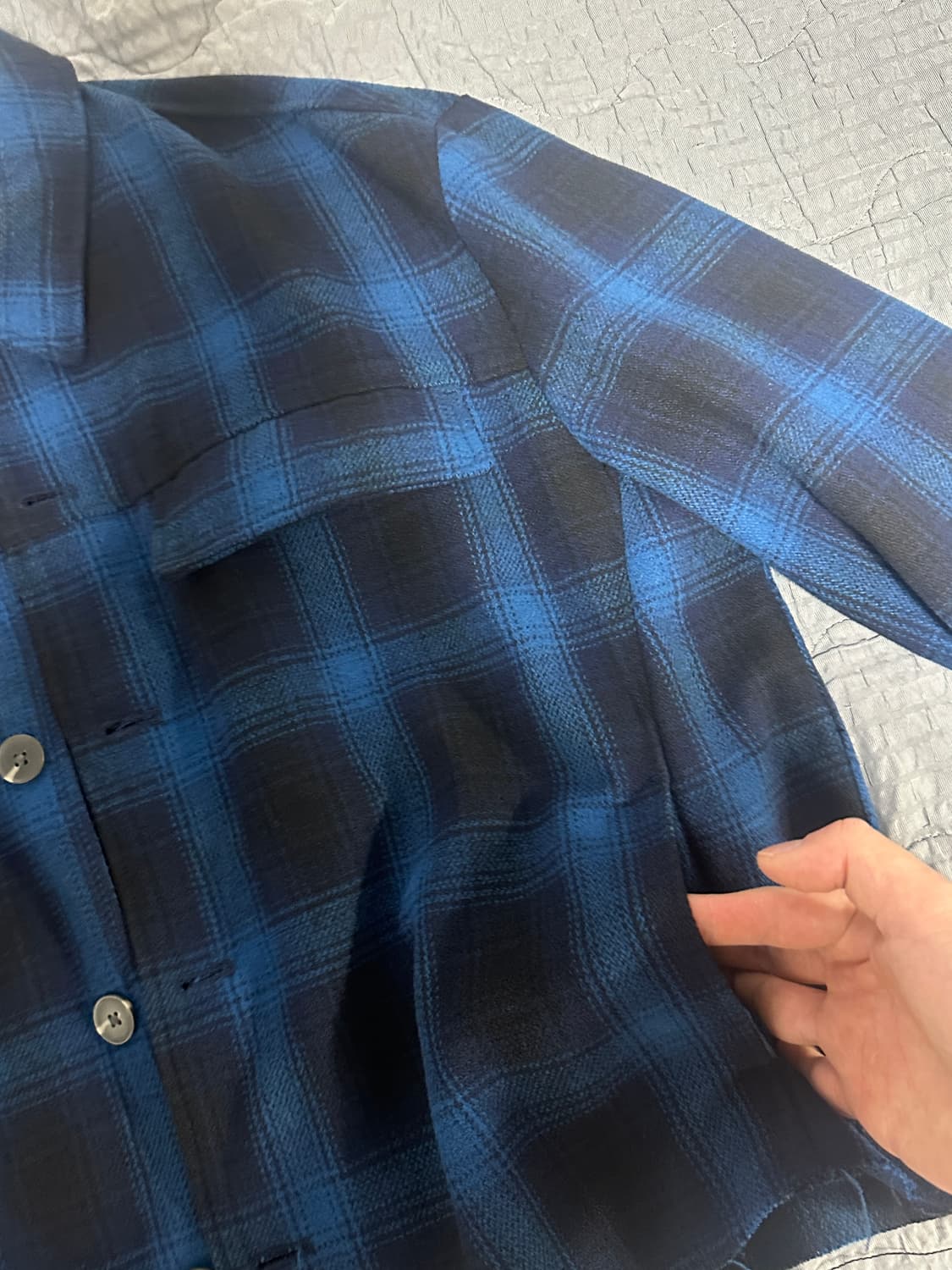 자라 크롭 체크 셔츠자켓 상품이미지4