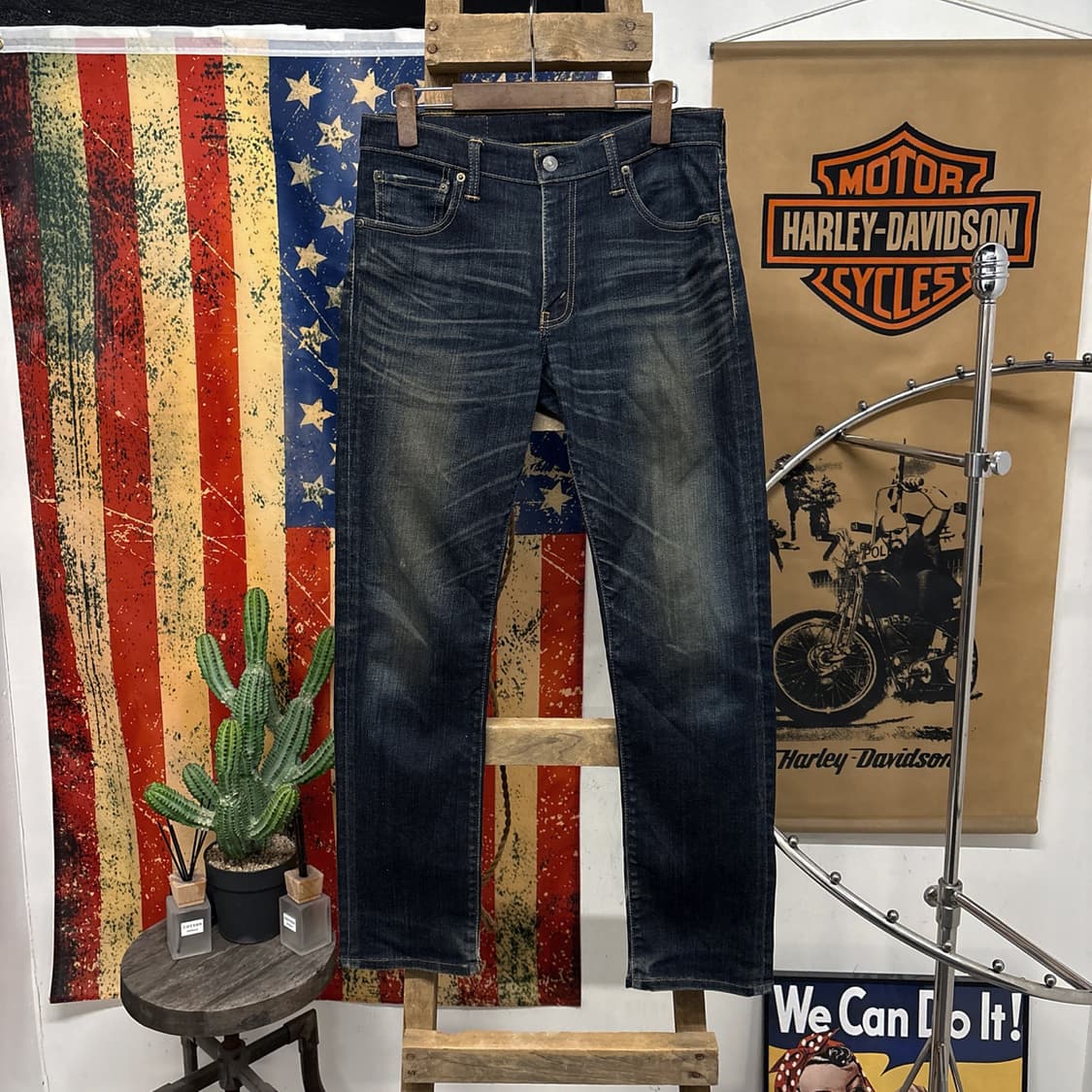 00s 리바이스 705 재팬라인 그런지 헤비워싱 데님팬츠 N999   상품이미지1