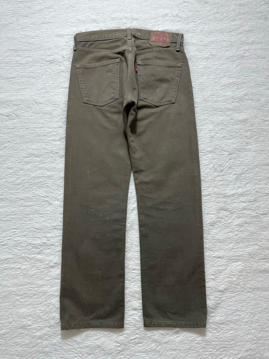 빈티지 리바이스 501 데님 팬츠 카키 상품이미지3