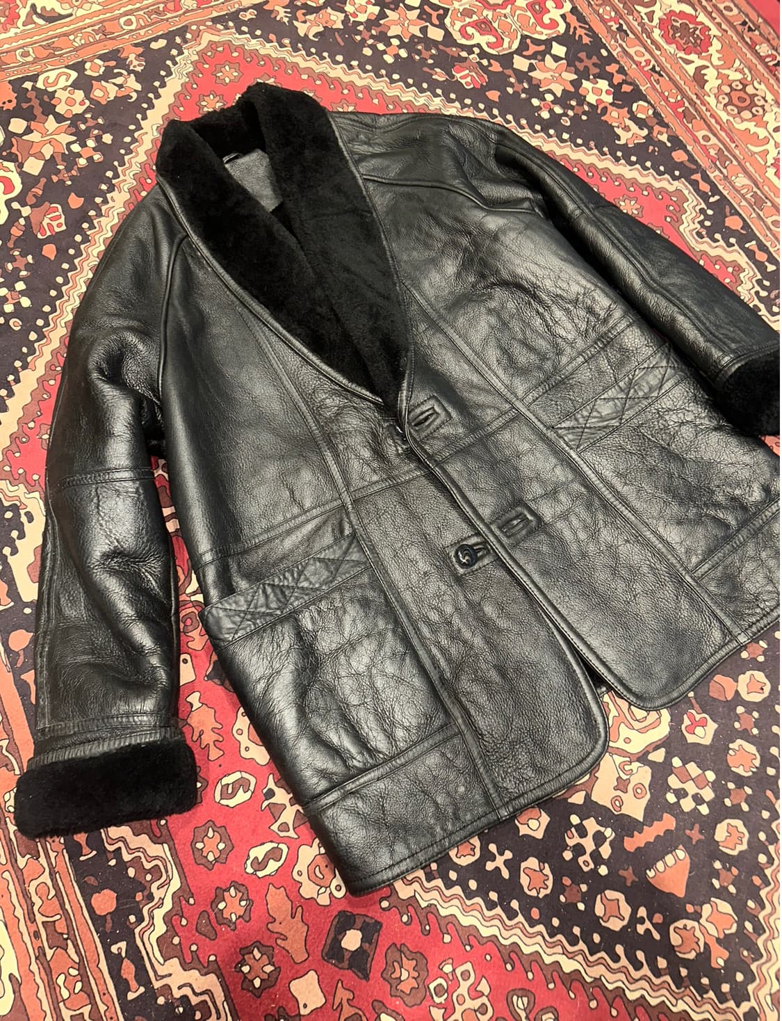 ( XL-2XL ) 양가죽무스탕 레더자켓 워크웨어 아메카지 무스탕 상품이미지2