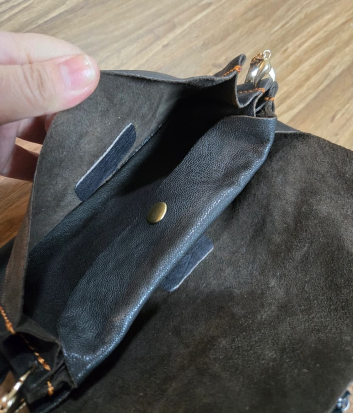 가죽 빈티지 핸드메이드 체인 숄더백 상품이미지6