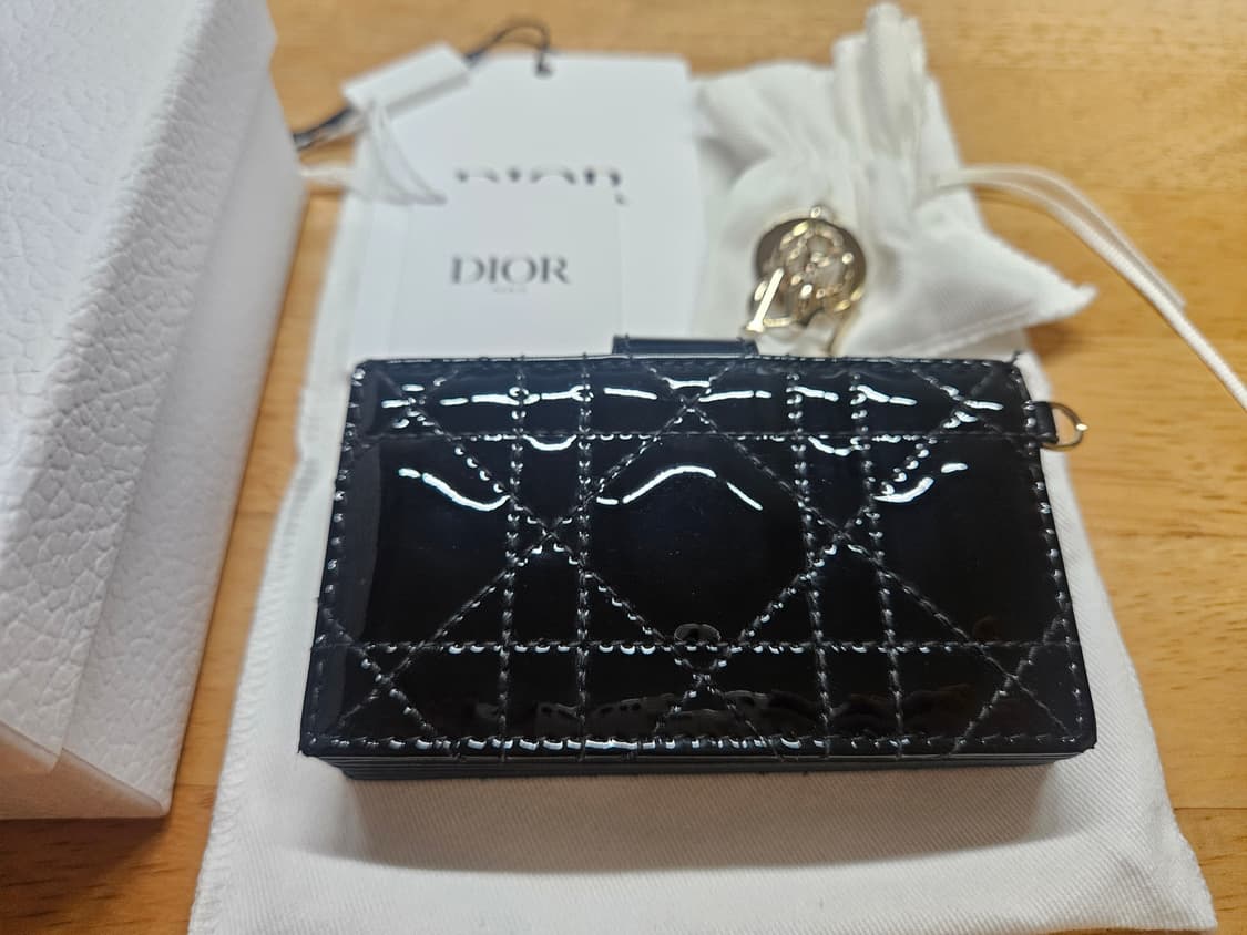 디올 아코디언 카드지갑(블랙) 상품이미지3