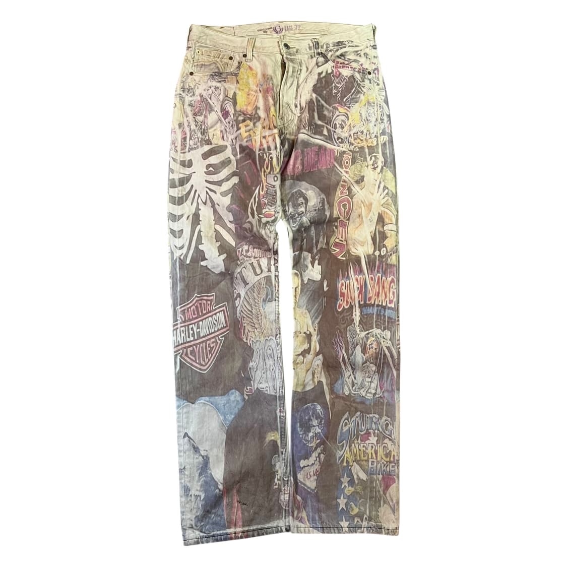 리바이스 501 리메이크 커스텀 프린팅 팬츠 상품이미지2