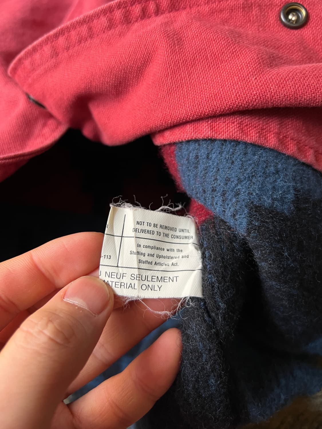 [L]90's 울리치 USA Made 나바호 라이닝 브릭레드 헌팅 자켓 상품이미지6