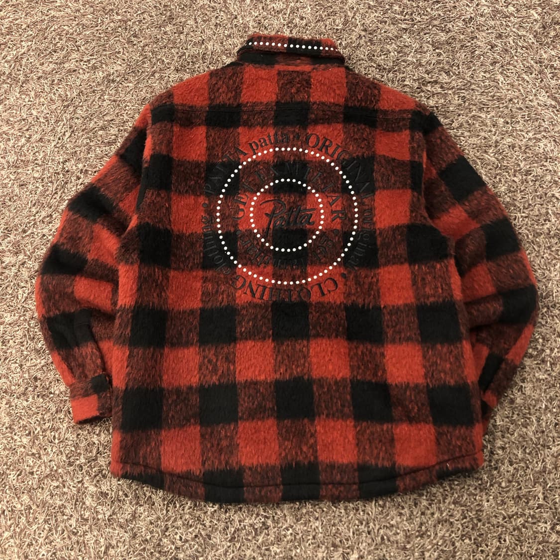 파타 모헤어 텍스쳐 체크 스터드 자켓 상품이미지4